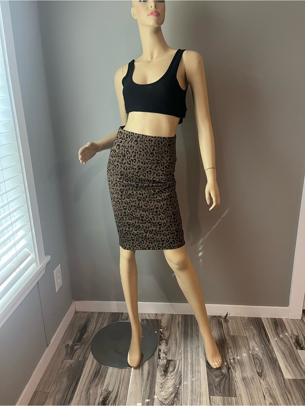 LuLaRoe Brown Leopard Print Pencil Skirt